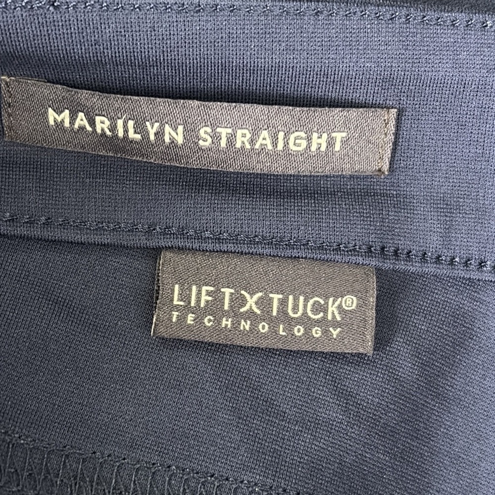 NYDJ Marilyn Straight Knit Pants Womens 20W Navy Blue Stretch Career Lift X Tuck - Picture 9 of 15
